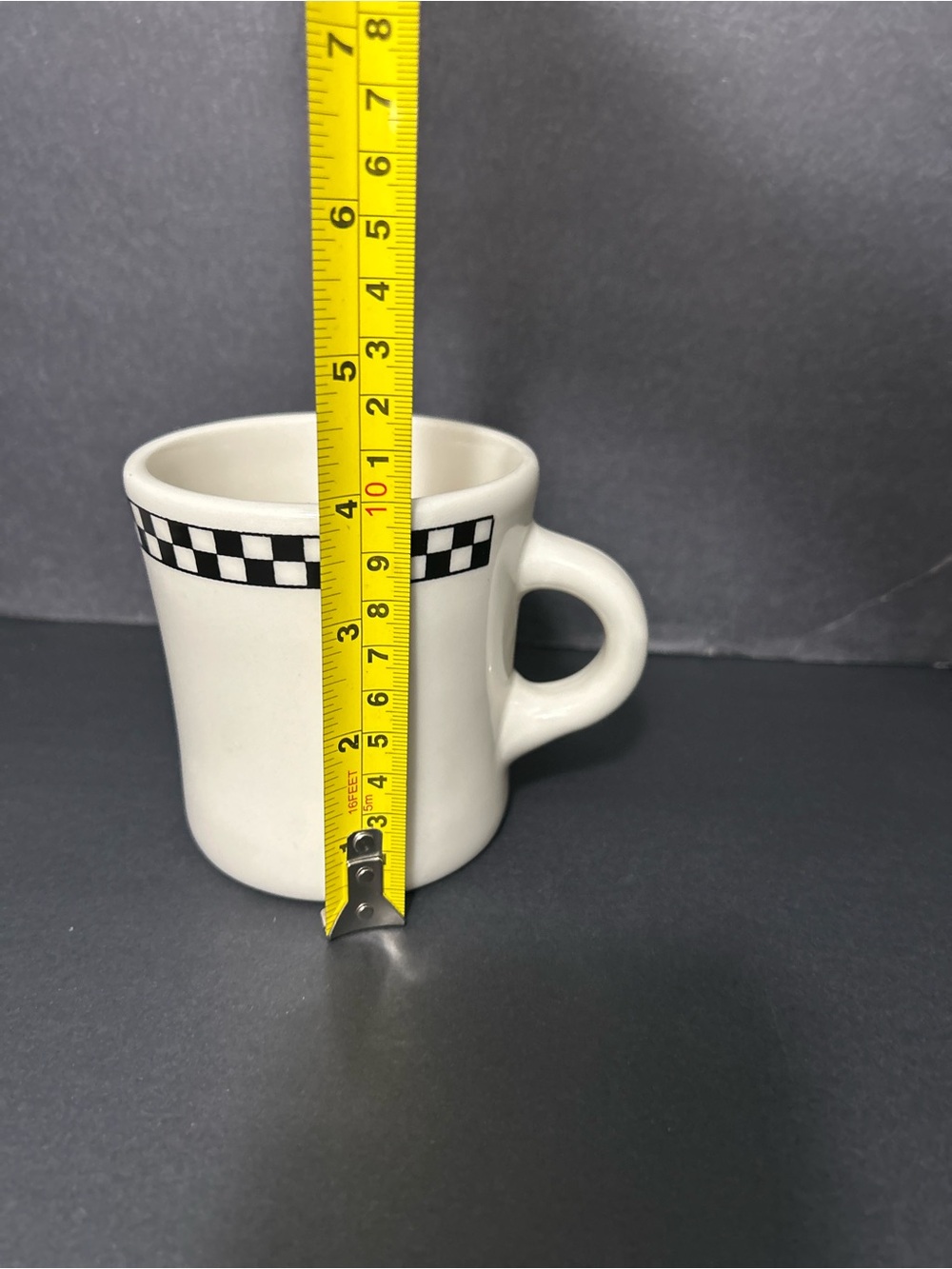 Homer Laughlin Mug with Black Checkered accent - Picture 7 of 8